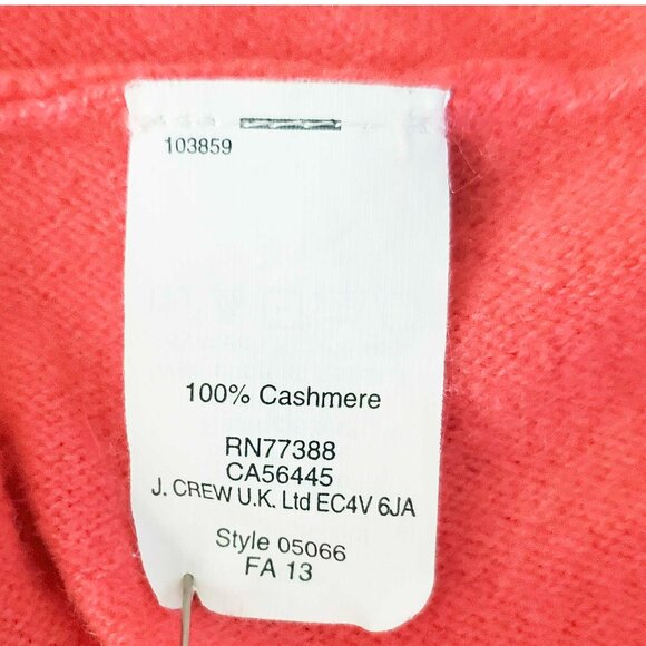 J. Crew Womens 100% Italian Cashmere Crew Neck Batwing Sweater Vivid Pink XL - Picture 5 of 10